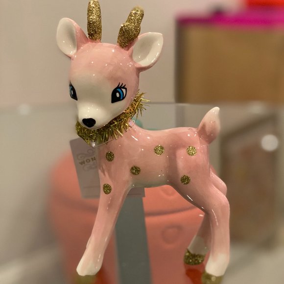 Holiday Target Retro Pink Deer Figurine